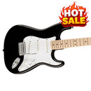 Squier Affinity Stratocaster, Maple Fingerboard, White Pickguard, Black