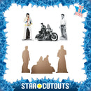 Elvis Shelf Top Pack Cowboy, Vegas, Motorbike Cardboard Cutouts Height 30cm