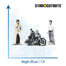 Elvis Shelf Top Pack Cowboy, Vegas, Motorbike Cardboard Cutouts Height 30cm