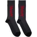 Slipknot Unisex Ankle Socks: Logo Vertical (Grey) (UK Size 6 - 11)