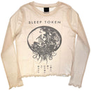 Sleep Token Ladies Long Sleeve Mesh Crop Top: Take Me Back To Eden (Natural)