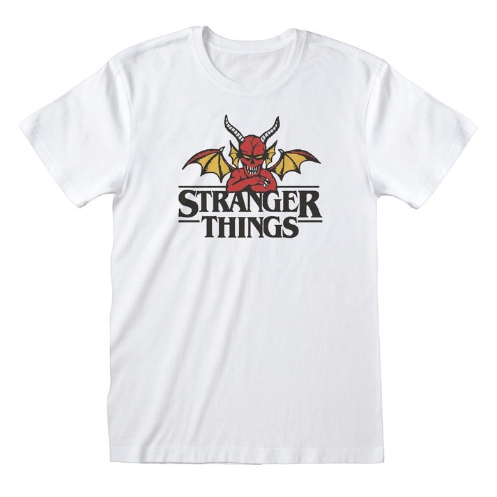 Stranger Things (Demon) Unisex White T-Shirt