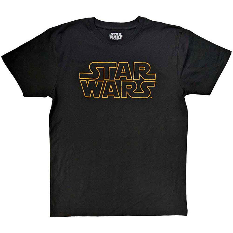 Star Wars Unisex T-Shirt: Logo Outline (Black)