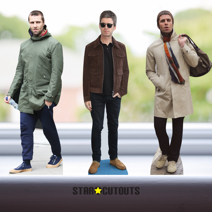 Liam and Noel Gallagher Shelftop Cutout Pack Cardboard Cut Out Height 30cm