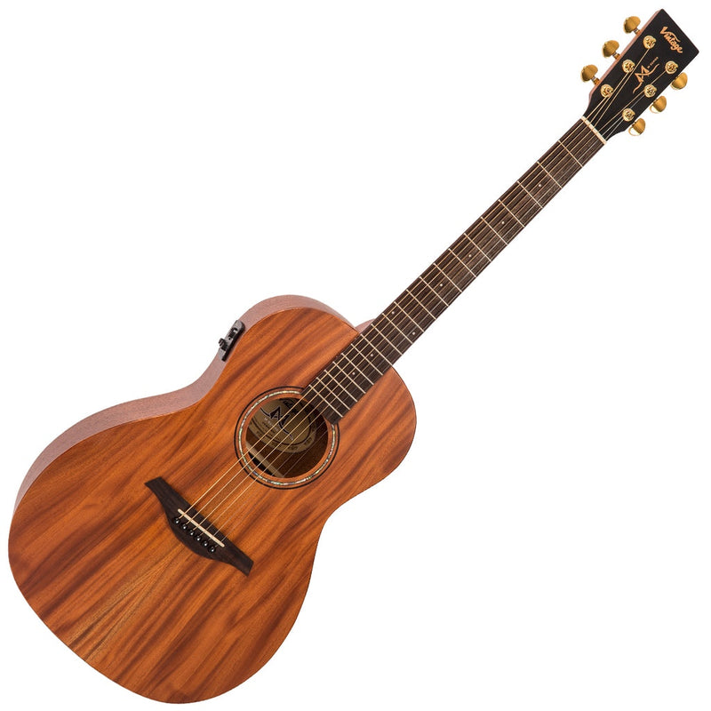 Vintage VE800MH Mahogany Series Parlour Electro-Acoustic Guitar