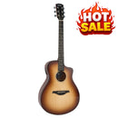 Vintage VEC300 Pacific Coast Series Electro-Acoustic Guitar . Cappuchino Burst