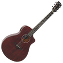 Vintage VEC300 Pacific Coast Series Electro-Acoustic Guitar. Claret red