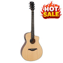 Vintage VEC300 Pacific Coast Series Electro-Acoustic Guitar . Natural