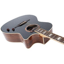 Vintage Revo Elektra Electro Acoustic Guitar. Black Silk