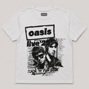 Oasis Kids T-Shirt: Live '25 Rock N Roll Star (White) (Ex-Tour)