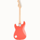 Squier FSR Mini Stratocaster, Maple Fingerboard, White Pickguard, Tahitian Coral