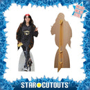 Billie Eilish (Smiling Peace Sign) Life Size Cardboard Cut Out (with Mini Cutout) - The Musicstore UK