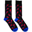 David Bowie Unisex Ankle Socks: Flash Pattern (Black) (UK Size 6 - 11) - The Musicstore UK