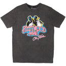 Fleetwood Mac Unisex Stone Wash T-Shirt: On Tour (Charcoal Grey) Limited Edition - The Musicstore UK