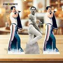 Freddie Mercury Shelf Top Cutout Pack of Three Cardboard Cutouts Height 31cm - The Musicstore UK