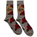 Guns N' Roses Unisex Ankle Socks: Bullet Roses (Grey) (UK Size 7 - 11) - The Musicstore UK
