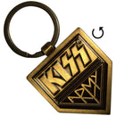KISS Keychain: Gold Army Pennant (Double Sided) - The Musicstore UK