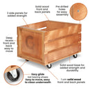 Legend Vinyl - Wooden Vinyl Record Storage Crate on Wheels for 100 LP's - The Musicstore UK
