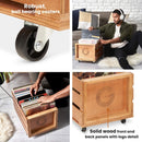 Legend Vinyl - Wooden Vinyl Record Storage Crate on Wheels for 100 LP's - The Musicstore UK