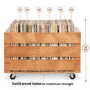 Legend Vinyl - Wooden Vinyl Record Storage Crate on Wheels for 100 LP's - The Musicstore UK