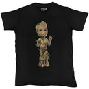 Marvel Comics (Groot Wave) Black Unisex T-Shirt - The Musicstore UK