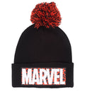 Marvel Comics (Leopard Logo) Pom Beanie Hat - The Musicstore UK