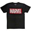Marvel Comics Unisex T-Shirt: Box Logo (Black) - The Musicstore UK