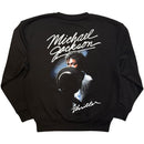 Michael Jackson Unisex Sweatshirt-Shirt: Thriller / Hat Poses (Black) (Back Print) - The Musicstore UK