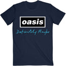 Oasis (Definitely Maybe Text) Navy Unisex T-Shirt - The Musicstore UK