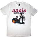 Oasis Unisex T-Shirt: Cigarettes & Alcohol Illustration (White) - The Musicstore UK
