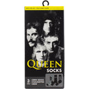 Queen Unisex Sock Gift Box: (3 in a Pack) Logos (Multicolour) (UK Size 6.5 - 11) - The Musicstore UK