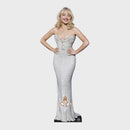 Sabrina Carpenter Silver Dress Lifesize Cardboard Cut Out (with Mini Cutout) - The Musicstore UK