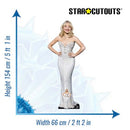 Sabrina Carpenter Silver Dress Lifesize Cardboard Cut Out (with Mini Cutout) - The Musicstore UK