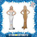 Sabrina Carpenter Silver Dress Lifesize Cardboard Cut Out (with Mini Cutout) - The Musicstore UK