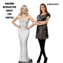 Sabrina Carpenter Silver Dress Lifesize Cardboard Cut Out (with Mini Cutout) - The Musicstore UK