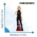 Taylor (Black Catsuit) 179cm Life Size Cardboard Cut Ou - The Musicstore UK