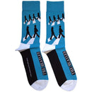 The Beatles Unisex Ankle Socks: Abbey Road Silhouettes Repeat (Blue) (UK Size 7 - 11) - The Musicstore UK