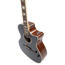 Vintage Revo Elektra Electro Acoustic Guitar. Black Silk - The Musicstore UK