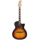 Vintage Revo Elektra Electro Acoustic Guitar. Sunburst Silk - The Musicstore UK