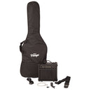 Vintage V10 Coaster Series Electric Guitar Pack. Boulevard Black - The Musicstore UK