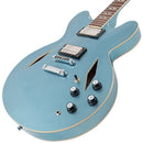 Vintage VSA550 ReIssued Semi Acoustic Guitar. Gun Hill Blue - The Musicstore UK