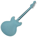 Vintage VSA550 ReIssued Semi Acoustic Guitar. Gun Hill Blue - The Musicstore UK