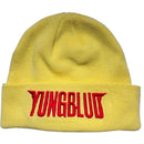 Yungblud Unisex Beanie Hat: Red Logo (Yellow) - The Musicstore UK