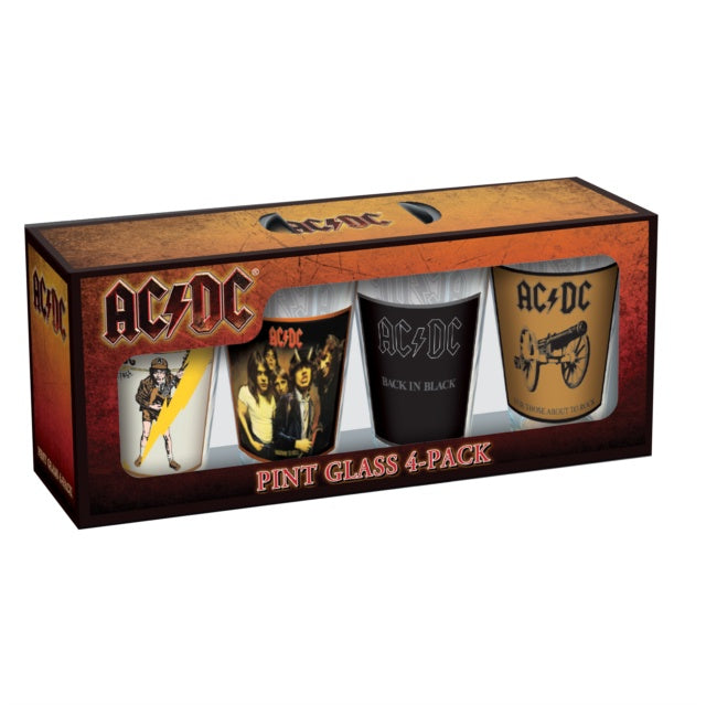 AC/DC (Classic Covers) 16 Oz 4 Pack Pint Glasses