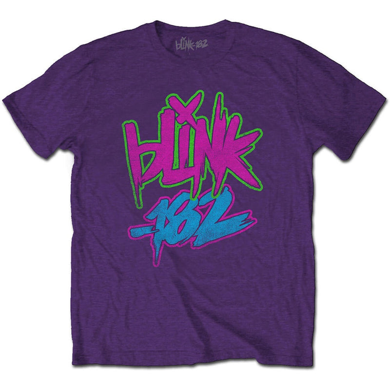 Blink 182 (Neon Logo) Purple Unisex T-Shirt