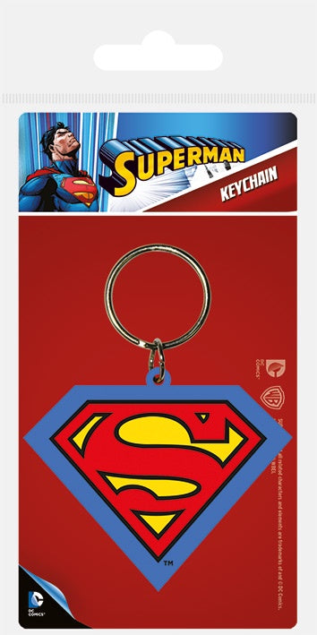 DC Comics (Superman Shield) Rubber Keychain
