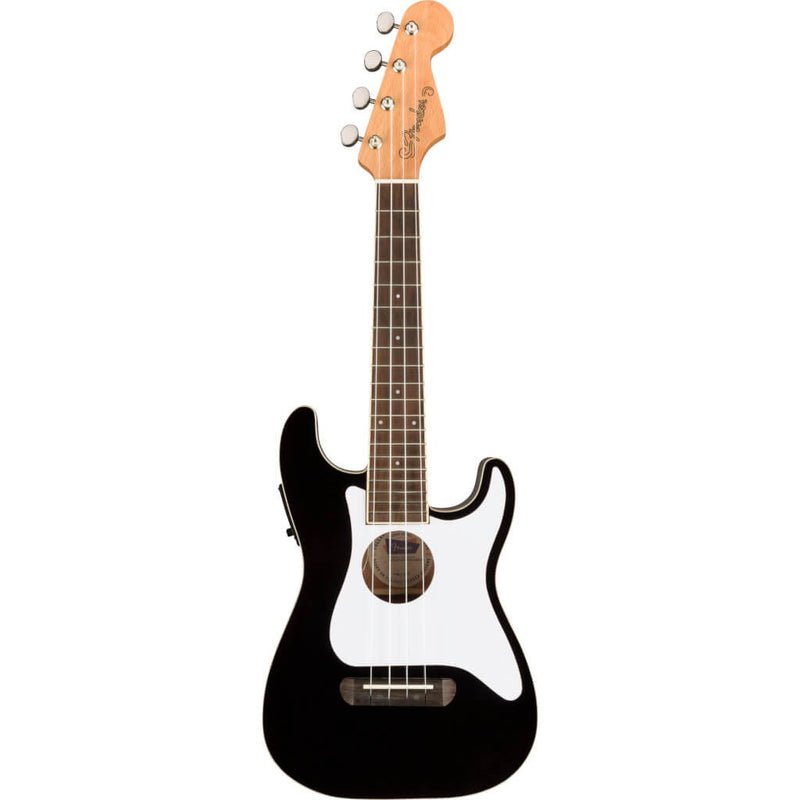 Fender Fullerton Stratocaster Electric Ukulele. Black Finish