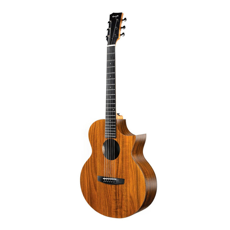 Enya EA-X1C Koa Acoustic Guitar With Gig Bag and Accessories.