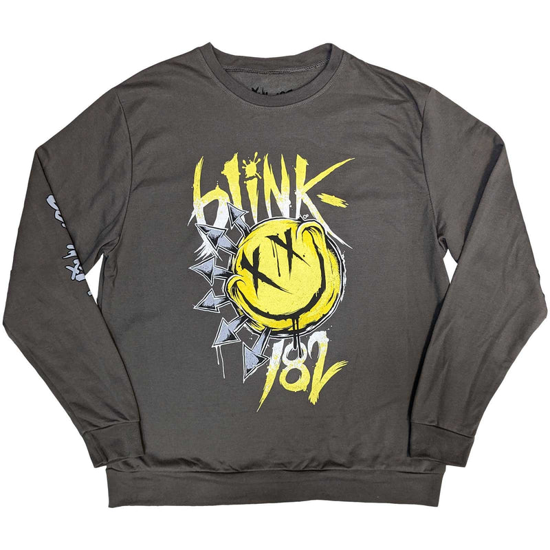 Blink-182 (Big Smile) Unisex Pullover Sweatshirt. Sleeve Print