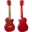 Flight Gemstone DUC380 Coral Electric Concert Ukulele. With Gig Bag